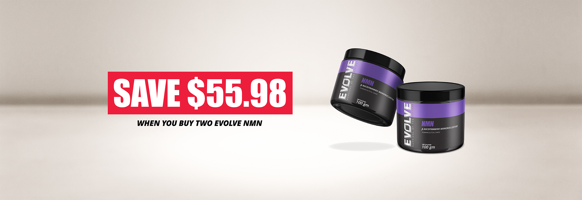 SAVE $55.98 Evolve NMN Twin Pack