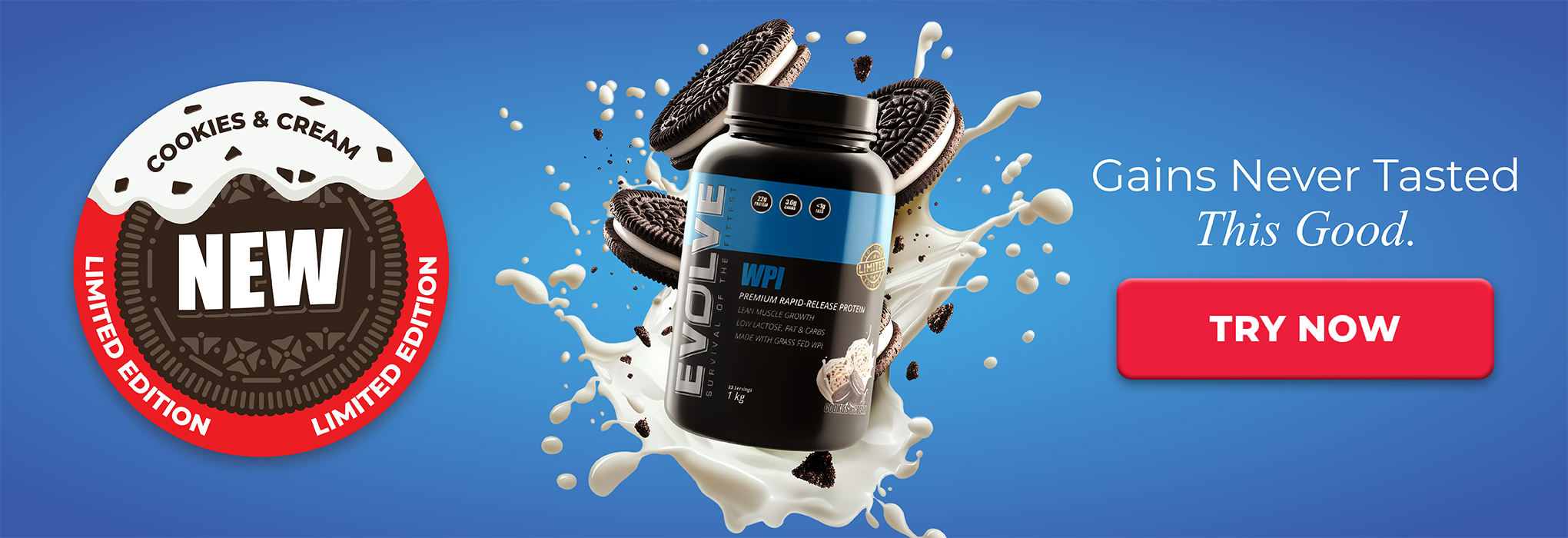 LIMITED EDITION EVOLVE WPI | Cookies & Cream 1kg