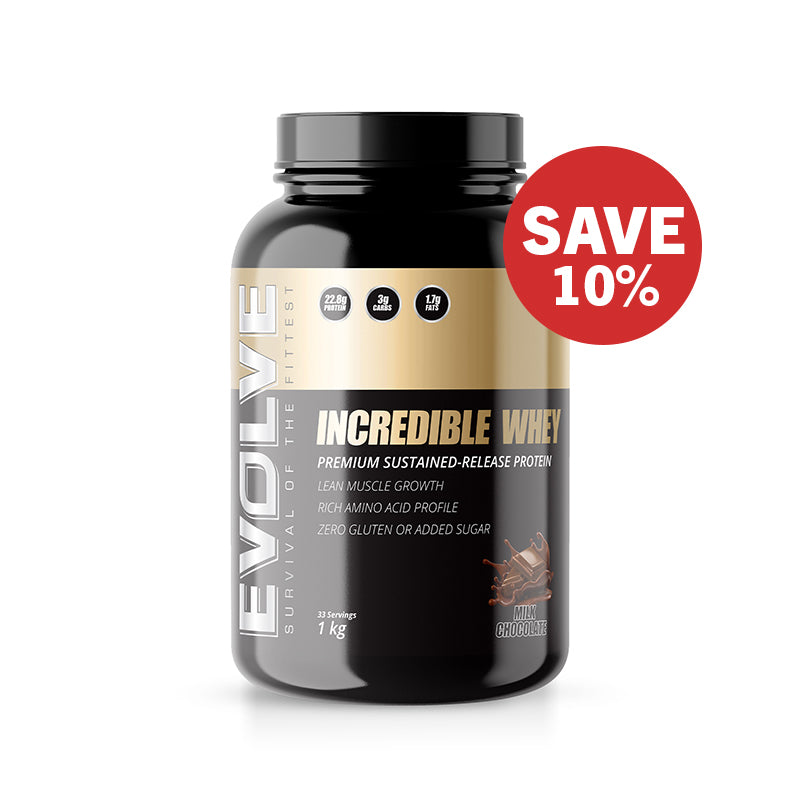SAVE 10% Evolve Incredible Whey