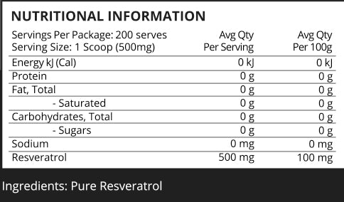Evolve Resveratrol Powder 100g