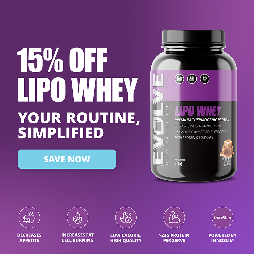 15% OFF Evolve Lipo Whey