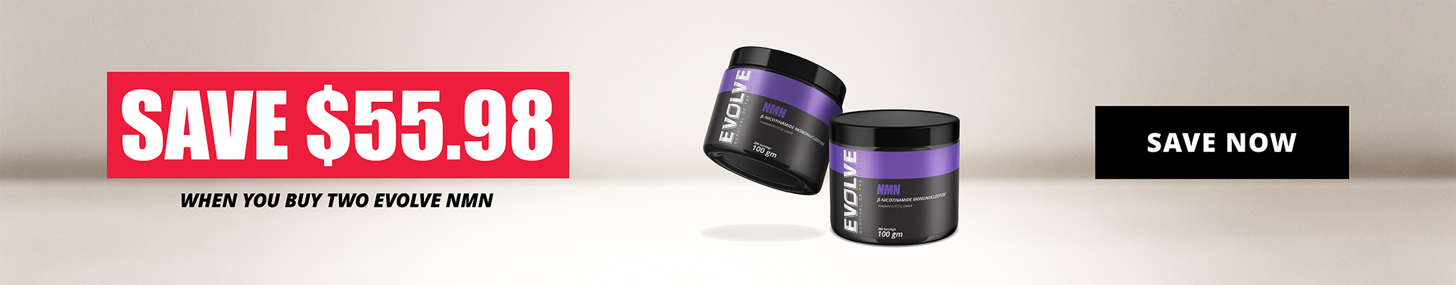 SAVE $55.98 Evolve NMN Twin Pack