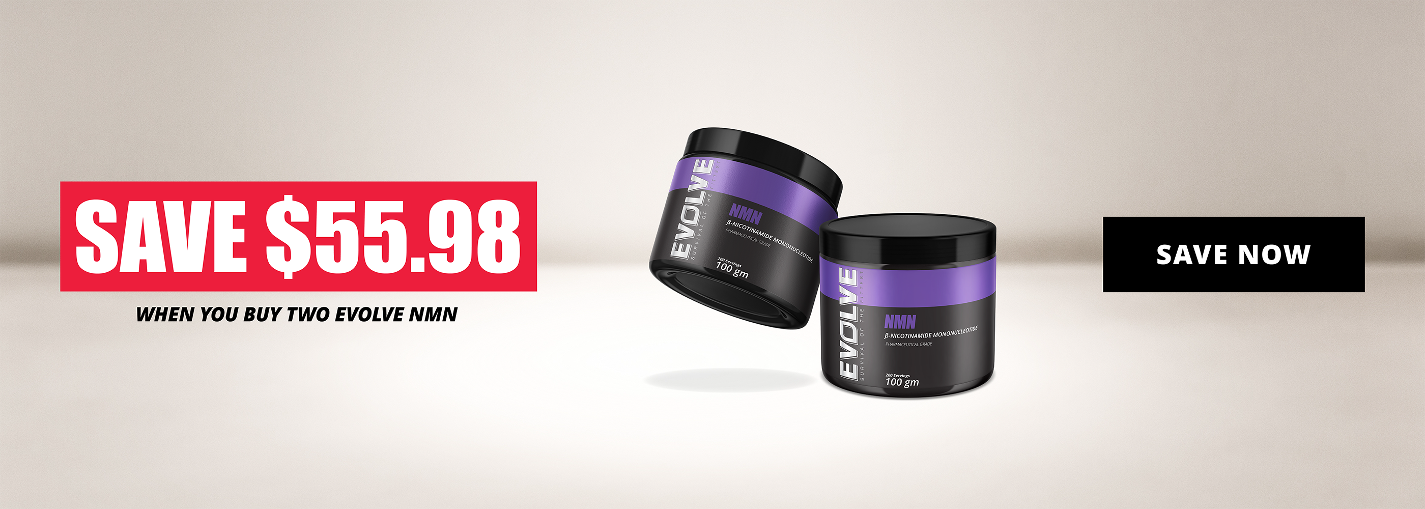 SAVE $55.98 Evolve NMN Twin Pack